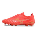 Chuteira Campo Mizuno Morelia Neo Made In Japan FG Vermelho/Amarela