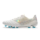 Chuteira Campo Mizuno Morelia Neo Made In Japan FG Branca/Azul