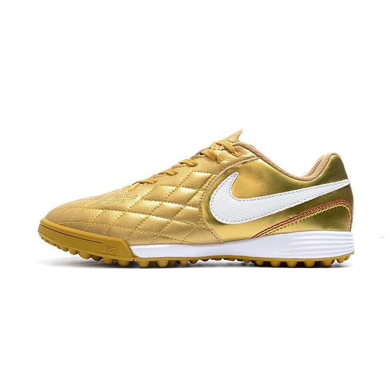 Chuteira Nike Tiempo Legend 7  Society R10 Dourado