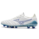 Chuteira Campo Mizuno Morelia Neo Made In Japan FG Branca/Azul