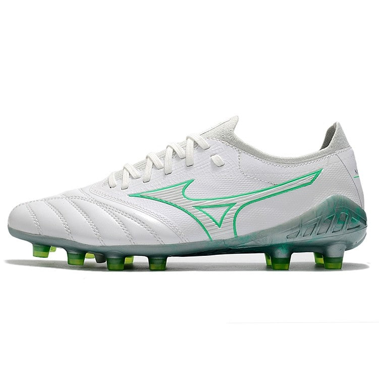 Chuteira de Campo Mizuno Morelia Neo 3 β Made In Japan FG Branco Verde