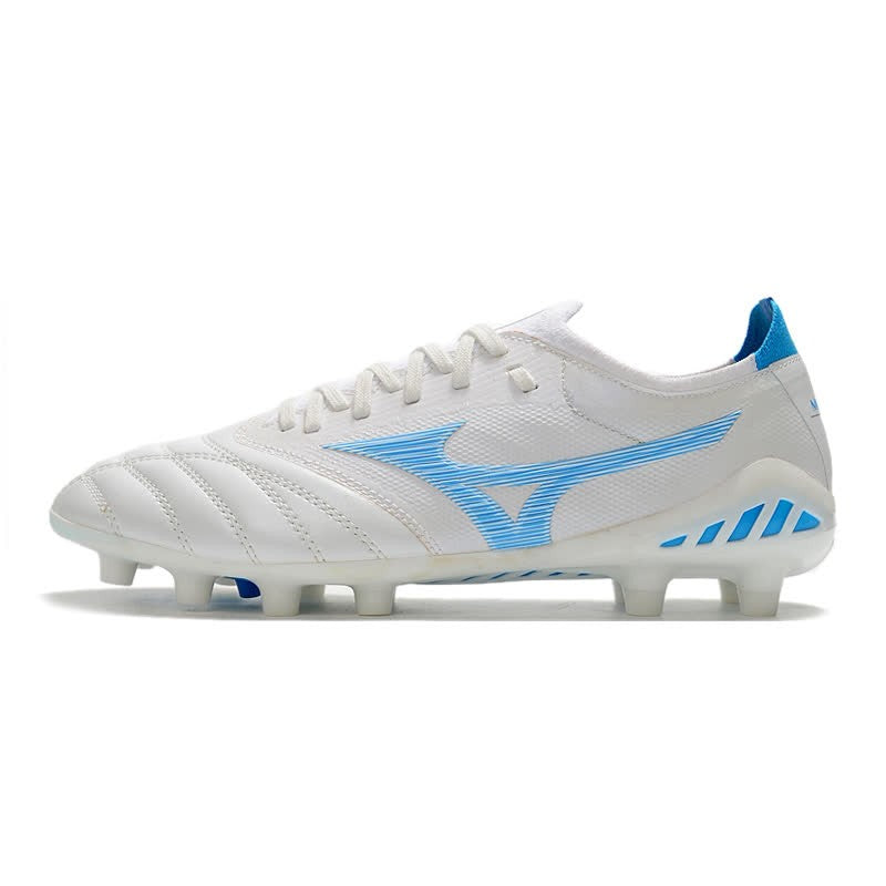 Chuteira de Campo Mizuno Morelia Neo 3 β Made In Japan FG Branco Azul