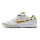 Chuteira Nike TiempoX Legend 7 Society R10 Branco Dourado