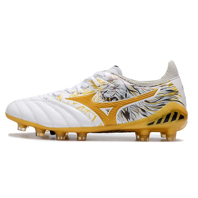 Chuteira Campo Mizuno Morelia Neo Made In Japan FG Branca/Azul